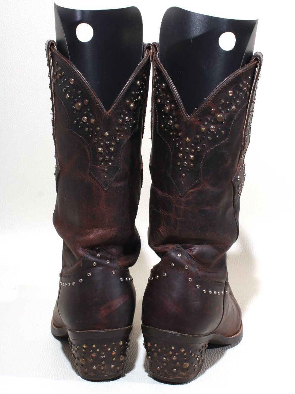 Ariat Women’s Studded Brown Leather Cowgirl Western Boots Size 9B - Picture 5 of 10